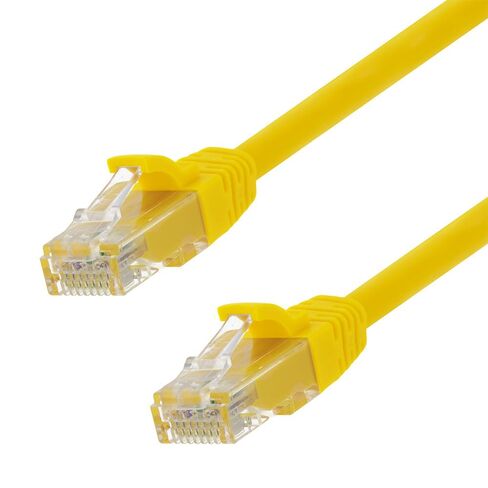 NavePoint Ethernet Patch Cable CAT6A, UTP, 24AWG, 10 Ft, 10 Pack, Yellow in Saudi Arabia