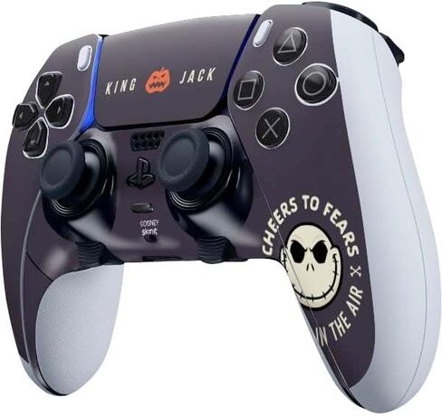 غلاف Skinit المخصص للألعاب متوافق مع وحدة تحكم PS5 DualSense Edge Pro - تصميم Disney The Nightmare Before Christmas Cheers to Fears المرخص رسميًا in Kuwait