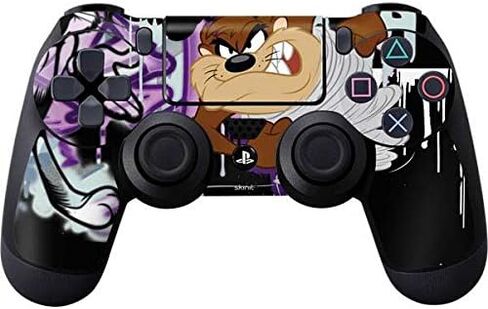 Skinit Decal Gaming Skin Compatible with PS4 Controller - Officially Licensed Looney Tunes Taz Super Sized Pattern Design in Saudi Arabia