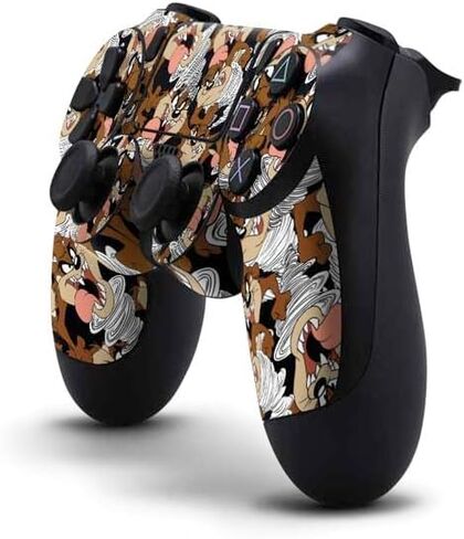 Skinit Decal Gaming Skin Compatible with PS4 Controller - Officially Licensed Looney Tunes Taz Super Sized Pattern Design in Saudi Arabia