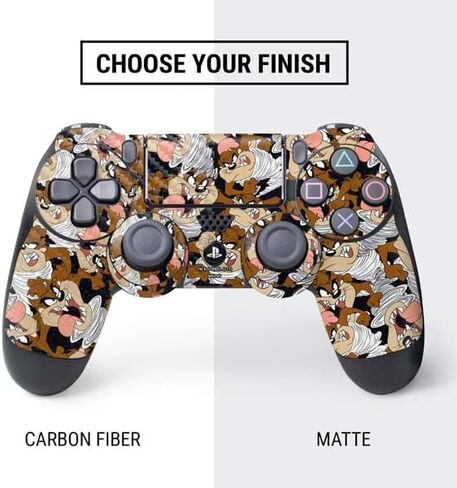 Skinit Decal Gaming Skin Compatible with PS4 Controller - Officially Licensed Looney Tunes Taz Super Sized Pattern Design in Saudi Arabia