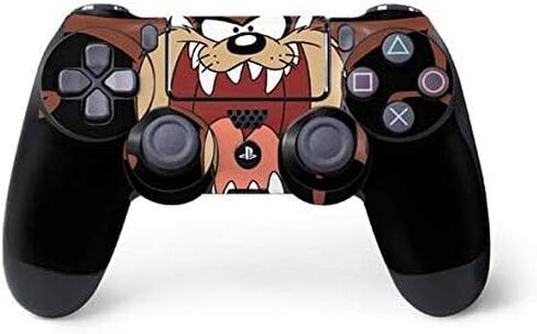 Skinit Decal Gaming Skin Compatible with PS4 Controller - Officially Licensed Looney Tunes Taz Super Sized Pattern Design in Saudi Arabia