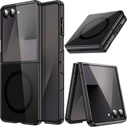 حافظة JETech مغناطيسية لهاتف Samsung Galaxy Z Flip 7 2025 متوافقة مع MagSafe، غطاء هاتف واقٍ صلب شفاف غير أصفر من البولي كربونات، مضاد للخدش (شفاف) in Kuwait