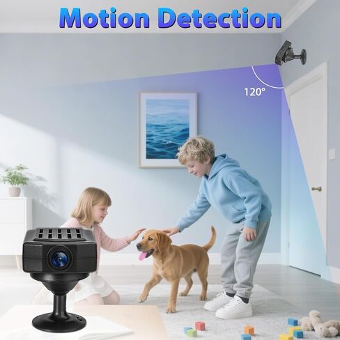 64GB Mini Security Camera,1080P Nanny Video Cam Dome Camera with Motion Detection, 3H Battery for Pet/Nanny Surveillance(Not WiFi) in Saudi Arabia