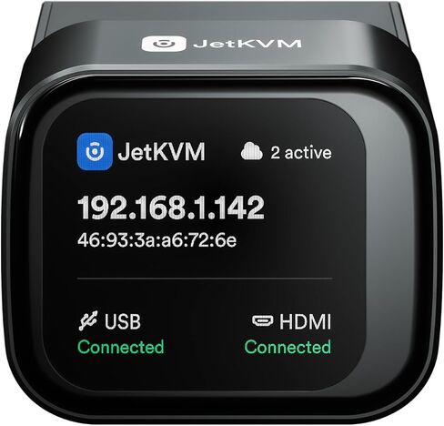 جهاز تحكم عن بعد JetKVM مفتوح المصدر IP KVM Jet KVM عبر IP، شاشة لمس ذات زمن وصول منخفض للغاية متوافقة مع Mac/Windows/Linux، لإدارة خادم مراكز البيانات والمكاتب المنزلية (JetKVM) in Kuwait