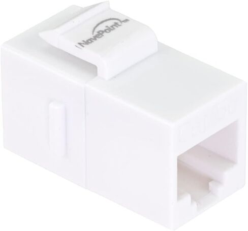 وصلة NavePoint CAT5E Keystone، أنثى RJ45(8x8)، أداة إضافية، لدن بالحرارة، أبيض، 15 حزمة in Kuwait