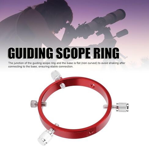 Guide Scope Ring Kit, 6 Hole Finder Scope Ring Adapter with M6 Screws for 90 to 110mm Telescope, Aluminum Alloy Scope Mount Ring for Astrophotography in Saudi Arabia