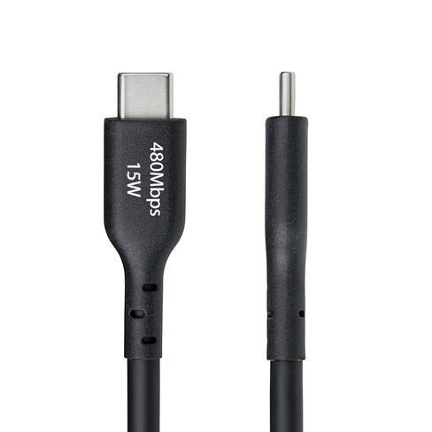 StarTech.com كابل شحن USB-A إلى USB-C بطول 15 قدم (4.5 م)، شحن ومزامنة، 3 أمبير، USB 2.0، سترة TPE، سلك شحن USB أسود in Kuwait