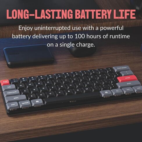 Keychron K9 Pro Low-Profile Wireless Mechanical Keyboard, 60% Compact RGB Keyboard with Tactile Brown Switches, Ultra-Slim Aluminum Frame, QMK Programmable, for Mac & Windows, Double-Shot PBT Keycaps in Saudi Arabia