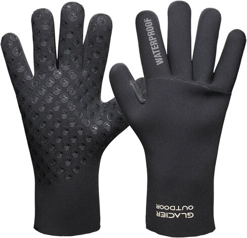 قفاز جليدي للجنسين قفازات HydroGrip Max - قفازات متينة مقاومة للماء ودافئة وخفيفة الوزن لصيد الأسماك في الهواء الطلق مع قبضة معززة in Kuwait