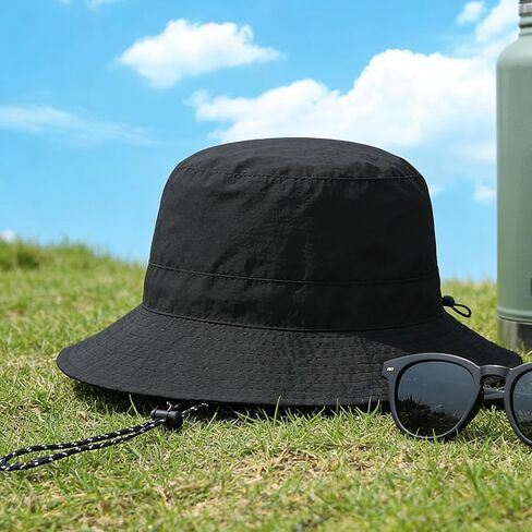 قبعة صيد نسائية سريعة الجفاف وقابلة للتعبئة، قبعة صيفية خفيفة الوزن للمشي لمسافات طويلة في الهواء الطلق مع حزام ذقن قابل للفصل، مقاس متوسط in Kuwait