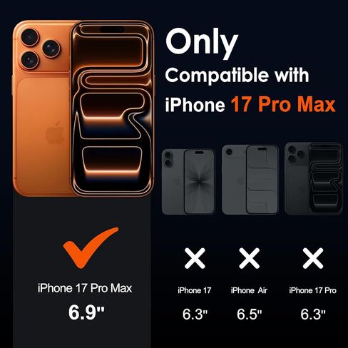 ivoler Magnetic Case for iPhone 17 Pro Max 6.9'' [Compatible with Magsafe] [15 FT Military Grade Protection] Magnetic Charger Case Bumper, Frosted Translucent Back for iPhone 17 Pro Max - Clear in Saudi Arabia