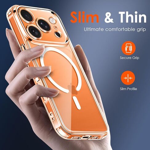 ivoler Magnetic Case for iPhone 17 Pro Max 6.9'' [Compatible with Magsafe] [15 FT Military Grade Protection] Magnetic Charger Case Bumper, Frosted Translucent Back for iPhone 17 Pro Max - Clear in Saudi Arabia