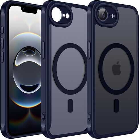 ivoler Magnetic Case for iPhone 17 Pro Max 6.9'' [Compatible with Magsafe] [15 FT Military Grade Protection] Magnetic Charger Case Bumper, Frosted Translucent Back for iPhone 17 Pro Max - Clear in Saudi Arabia