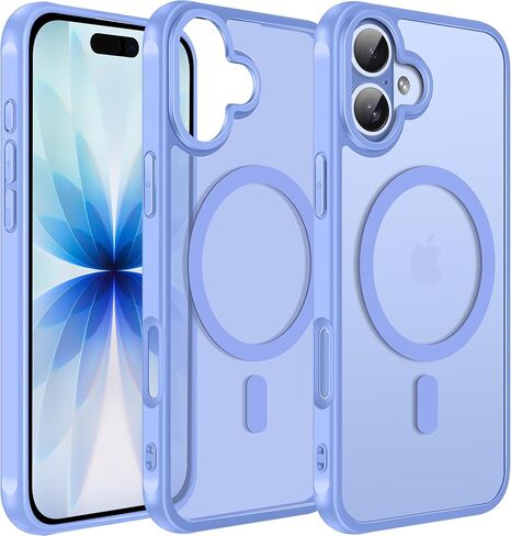 ivoler Magnetic Case for iPhone 17 Pro Max 6.9'' [Compatible with Magsafe] [15 FT Military Grade Protection] Magnetic Charger Case Bumper, Frosted Translucent Back for iPhone 17 Pro Max - Clear in Saudi Arabia
