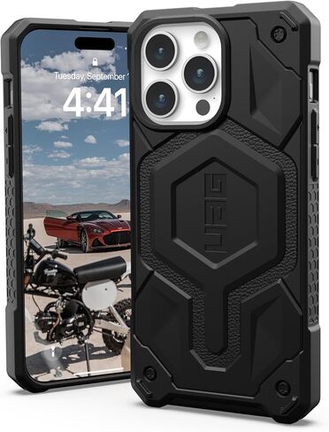 حافظة URBAN ARMOR GEAR UAG متوافقة مع حافظة iPhone 15 Pro Max مقاس 6.7 بوصات Monarch Pro من ألياف الكربون مغناطيس مدمج متوافق مع شحن MagSafe غطاء واقٍ متين مقاوم للسقوط in Kuwait