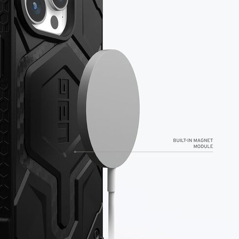 حافظة URBAN ARMOR GEAR UAG متوافقة مع حافظة iPhone 15 Pro Max مقاس 6.7 بوصات Monarch Pro من ألياف الكربون مغناطيس مدمج متوافق مع شحن MagSafe غطاء واقٍ متين مقاوم للسقوط in Kuwait