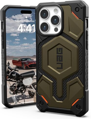 URBAN ARMOR GEAR UAG Case Compatible with iPhone 15 Pro Max Case 6.7" Monarch Pro Carbon Fiber Built-in Magnet Compatible with MagSafe Charging Premium Rugged Dropproof Protective Cover in Saudi Arabia