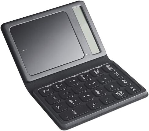 Leather Folding Bluetooth Number Pad Touchpad with Calculato Keypad Bluetooth 5.0, Multi-Device Connectivity, Portable Numeric Travel Keypad 23-Keys for Windows 10/11 Tablet, PC, Laptop in Saudi Arabia