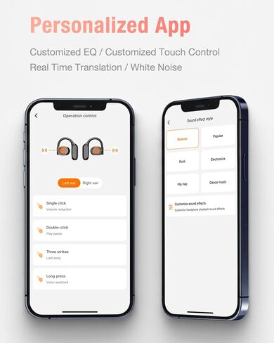 O3 Bluetooth Wireless Earbuds Open Ear Headphones with Ai Translation Real Time, Customized EQ via App, Ai-Enhanced Clear Calls, Over-Ear Lightweight Comfort -Black in Saudi Arabia