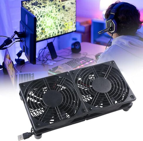 مروحة تعمل بالطاقة USB 5V2A لتبديد الحرارة بشكل فعال ومناسبة لوحدة تحكم ألعاب جهاز التوجيه والمزيد in Kuwait