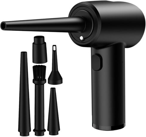 TEHAUX Handheld Cordless Air Duster Portable Rechargeable Dust Blower for Electronics Keyboards and Hard to Reach Areas Lightweight Design with Detachable Nozzle for Convenient Cleaning in Saudi Arabia