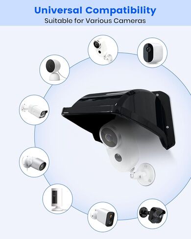 غطاء حماية من المطر للشمس لكاميرا الأمان العالمية، مقاوم للبلاستيك لكاميرات المراقبة CCTV (عبوة واحدة باللون الأسود) in Kuwait