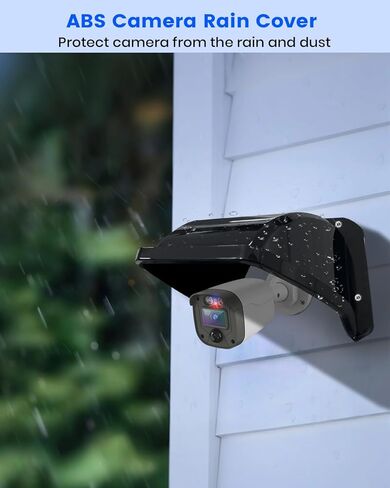 غطاء حماية من المطر للشمس لكاميرا الأمان العالمية، مقاوم للبلاستيك لكاميرات المراقبة CCTV (عبوة من 4 قطع باللون الأسود) in Kuwait