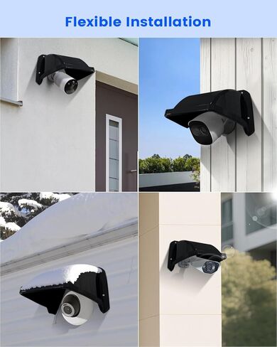 غطاء حماية من المطر للشمس لكاميرا الأمان العالمية، مقاوم للبلاستيك لكاميرات المراقبة CCTV (عبوة من 4 قطع باللون الأسود) in Kuwait