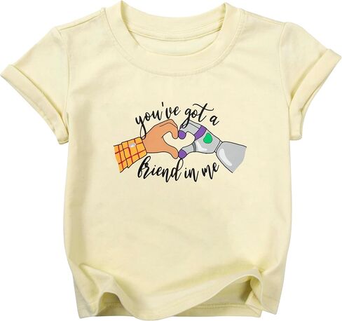 You've Got a Friend in Me Kids T-Shirt Toddler Boy Girl Cute Graphic Tops Short Sleeve Western Cowboy Cartoon Shirts in Saudi Arabia
