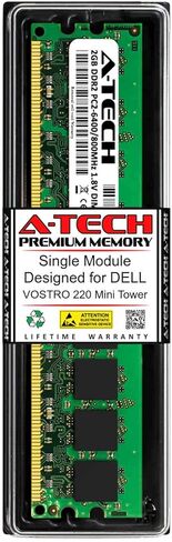 A-Tech ذاكرة وصول عشوائي 2 جيجا بايت لبرج DELL VOSTRO 220 MINI | وحدة ترقية الذاكرة DDR2 800 ميجا هرتز DIMM PC2-6400 240-Pin غير ECC UDIMM in Kuwait
