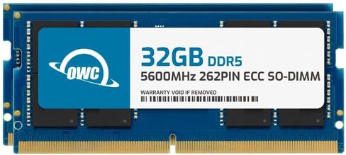 OWC 64GB (2x32GB) DDR5 5600 PC5-44800 CL46 2Rx8 262-pin 1.1V ECC Unbuffered SODIMM Memory RAM Module Upgrade Kit for Select Laptops or All-in-One Systems in Saudi Arabia