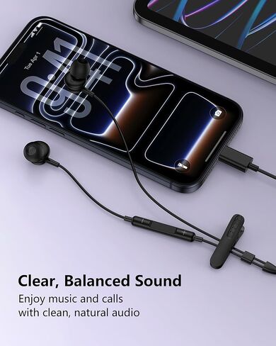 سماعات رأس سلكية USB C مع ميكروفون لـ Google Pixel 10/9، سماعات أذن سلكية بخاصية إلغاء الضوضاء Pixel سماعات أذن USBC لأجهزة iPhone 17 16 Pro، سماعات داخل الأذن لـ Google وApple AirPods Type C Plug in Kuwait
