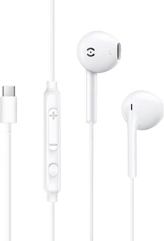 MAS CARNEY 2 Pack USB C Headphones for iPhone 17 16 15، سماعات أذن من النوع C مع ميكروفون لهاتف iPhone 17 16 15 Pro Max، iPad Pro، Samsung Galaxy S26 S25 S24 A53 in Kuwait