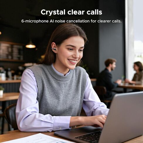 UGREEN ClipBuds Pro Open Ear Earbuds Active Noise Cancelling Wireless Headphone Bluetooth Clip-on Earphone, Hi-res LDAC, Adaptive ANC, 6 Mic, Spatial Audio, Dual Connect, EQ & APP, 32H Playtime in Kuwait