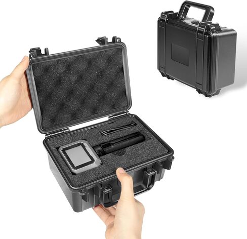 Heavy Duty Carrying Case Compatible with Garmin Xero C1 Pro Chronograph for Range Shooting, Waterproof Storage Hard Shell Organizer with Custom Foam, Accessory Pocket, Lockable (Black) in Saudi Arabia