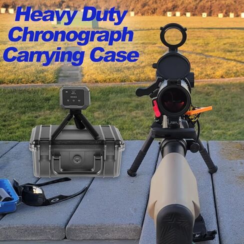 Heavy Duty Carrying Case Compatible with Garmin Xero C1 Pro Chronograph for Range Shooting, Waterproof Storage Hard Shell Organizer with Custom Foam, Accessory Pocket, Lockable (Black) in Saudi Arabia