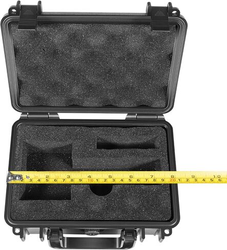 Heavy Duty Carrying Case Compatible with Garmin Xero C1 Pro Chronograph for Range Shooting, Waterproof Storage Hard Shell Organizer with Custom Foam, Accessory Pocket, Lockable (Black) in Saudi Arabia