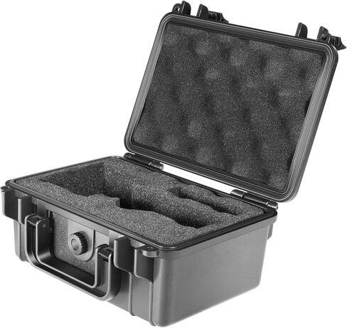 Heavy Duty Carrying Case Compatible with Garmin Xero C1 Pro Chronograph for Range Shooting, Waterproof Storage Hard Shell Organizer with Custom Foam, Accessory Pocket, Lockable (Black) in Saudi Arabia