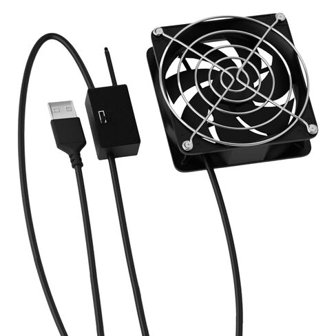 USB 5V Powered 8cm Cooling Fan with Temperature Control for Electronics Including Routers and Consoles Adjustable Temperature Fan in Saudi Arabia