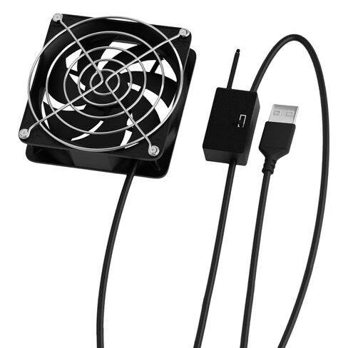 USB 5V Powered 8cm Cooling Fan with Temperature Control for Electronics Including Routers and Consoles Adjustable Temperature Fan in Saudi Arabia
