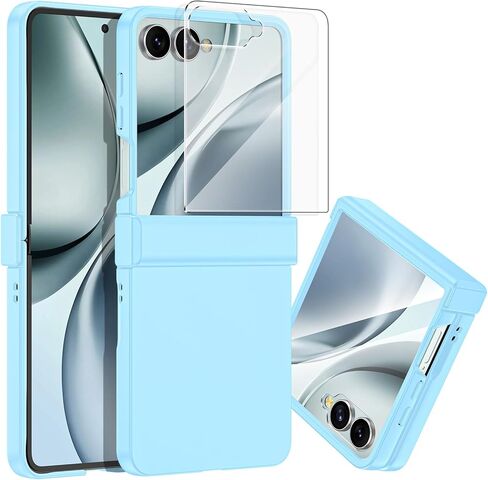 حافظة Btscase لهاتف Samsung Galaxy Z Flip 7 2025 مع حماية مفصلية وواقي شاشة مدمج، حماية من السقوط من الدرجة العسكرية، غطاء هاتف متين مقاوم للصدمات لكامل الجسم مضاد لبصمات الأصابع، وردي in Kuwait