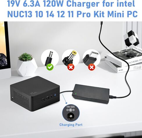 19V Power Cord Charger Adapter Compatible with Intel NUC 13 10 14 12 11 Pro Kit Mini NUC10i7FNH Power Supply Replacement PERFEIDY Power Supply Cord Charger PSU in Saudi Arabia