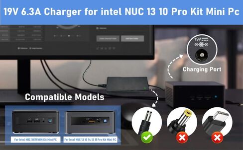 19V Power Cord Charger Adapter Compatible with Intel NUC 13 10 14 12 11 Pro Kit Mini NUC10i7FNH Power Supply Replacement PERFEIDY Power Supply Cord Charger PSU in Saudi Arabia