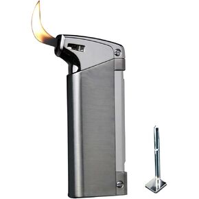 Adjustable Soft Flame Lighters, Cool Metal Gas Lighter, Open Flame Refillable Butane Lighter, Unique Creative Lightrt Gift for Men Women (Without Butane) in Saudi Arabia