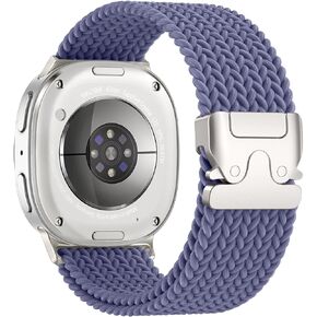 Adorve حلقة منفردة مضفرة لساعة Samsung Galaxy Watch 8 Band 40mm 44mm/Watch 8 Classic 46mm، بدون فجوة بنقرة واحدة حزام رياضي من النايلون القابل للتمدد مع إبزيم مظلة قابل للتعديل لساعة Galaxy Watch 8 Classic in Kuwait