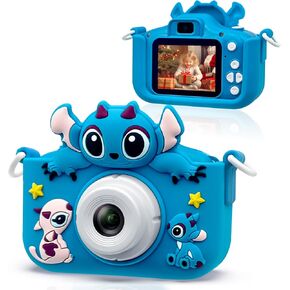 Kids Camera Toddler Digital Camera Little Girls Toy Camera for 3 4 5 7+ Years Old Boys Christmas Birthday Gifts for Kids Digital Cameras Selfie 40MP Dual Lens 1080P HD Video with 32GB SD Card(B) in Saudi Arabia