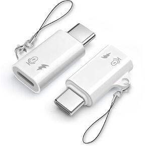 USB-C to Lightning Wireless Lavalier Microphone Adapter (2-Pack), USB-C Male to Lightning Female, Charging Compatible in Kuwait