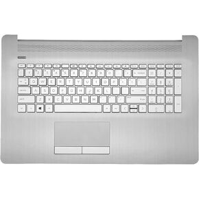 Replacement for HP 17t-by 17z-ca 17-by 17-ca Laptop Upper Top Cover Case Palmrest Not-Backlit Keyboard Touchpad Assembly Part with ODD L92785-001 2020 Year, Silver, 17.3 inch in Saudi Arabia