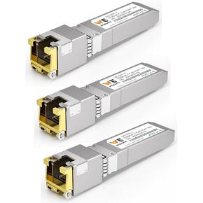 3 Pack 10GBase-T SFP+ to RJ-45 Transceiver, AQR Chip SFP+ to Ethernet Module Adapter Copper CAT6a , Up to 30m, Compatible with Cisco, Fortinet, TP-Link and More in Saudi Arabia